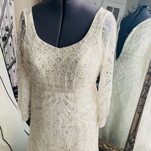beaded winter wedding dress